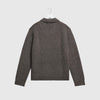 Wax Alpha Zip L/S Polo - Brown / Grey - Back