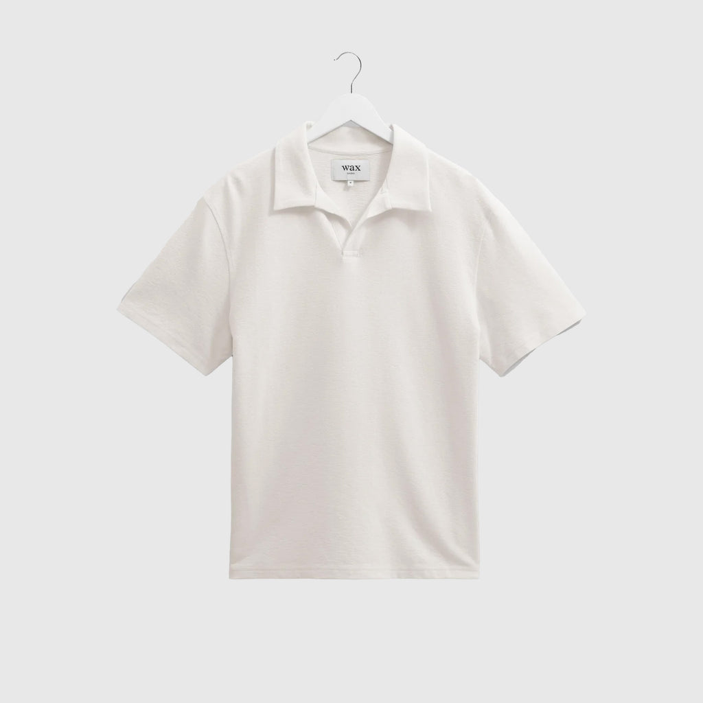 Wax Atwood SS Polo - Jolt Ecru - Front