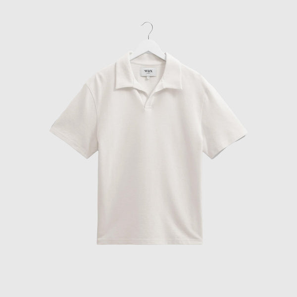 Wax Atwood SS Polo - Jolt Ecru - Front