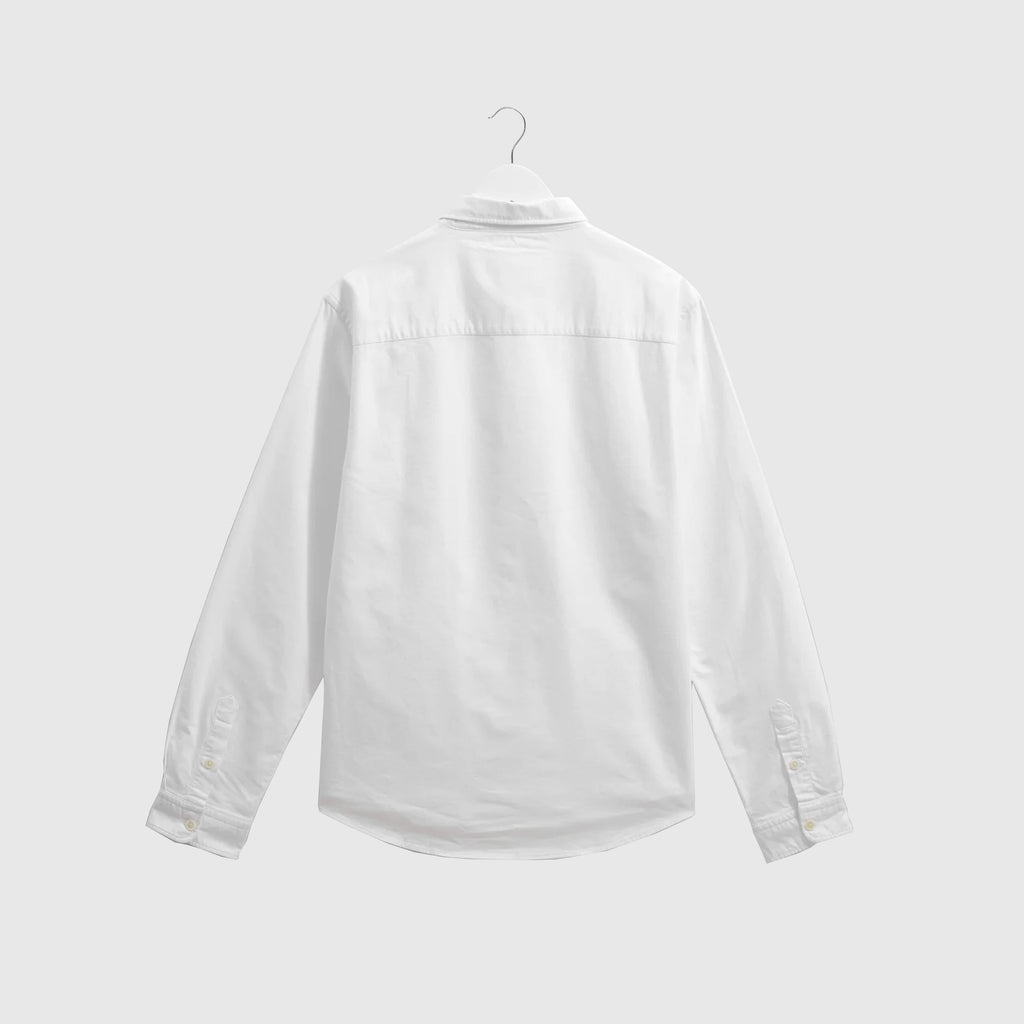Wax Caspian LS Oxford Shirt - White - Back