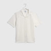 Wax Didcot SS Shirt Seersucker - Ecru - Front