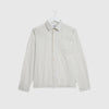 Wax Halcomb L/S Shirt Broken Stripe - Ecru / Blue - Front