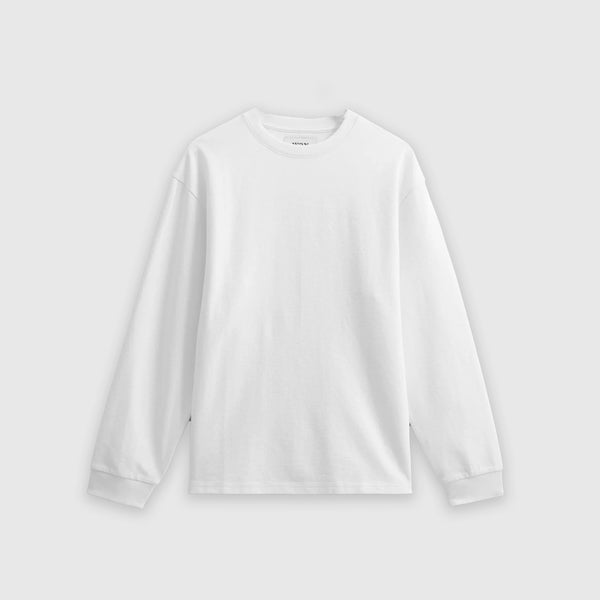 Wax Hayden L/S Tee - Jolt White - Front