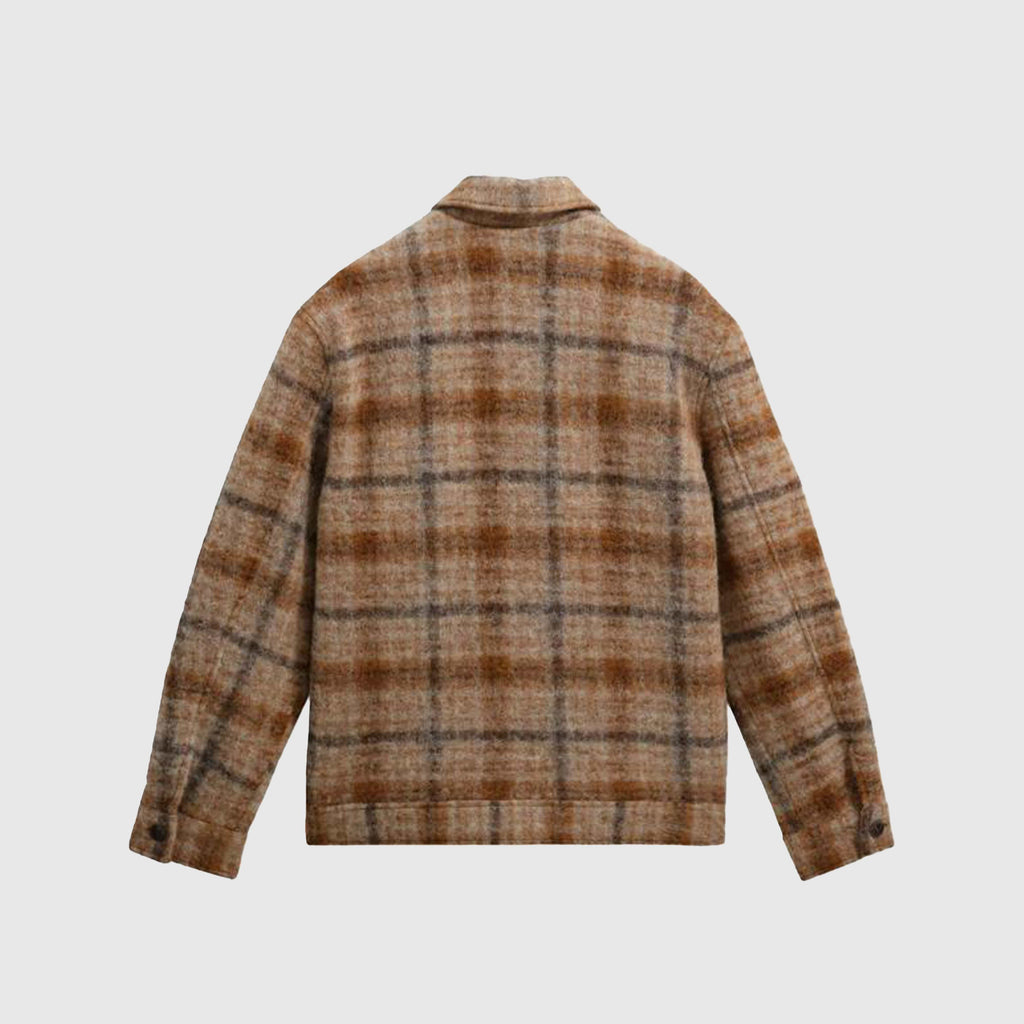Wax Heath Jacket - Drawn Check Natural / Tan - Back