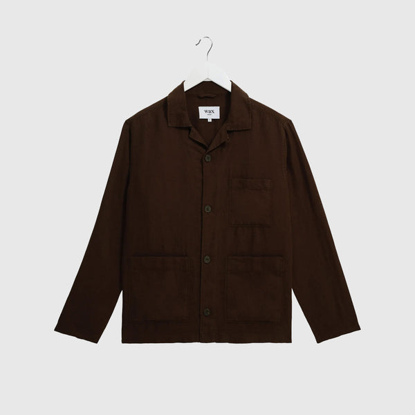 Wax Kimpton Jacket - Washed Linen Brown - Front