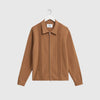 Wax Lennox Zip Polo - Camel - Front