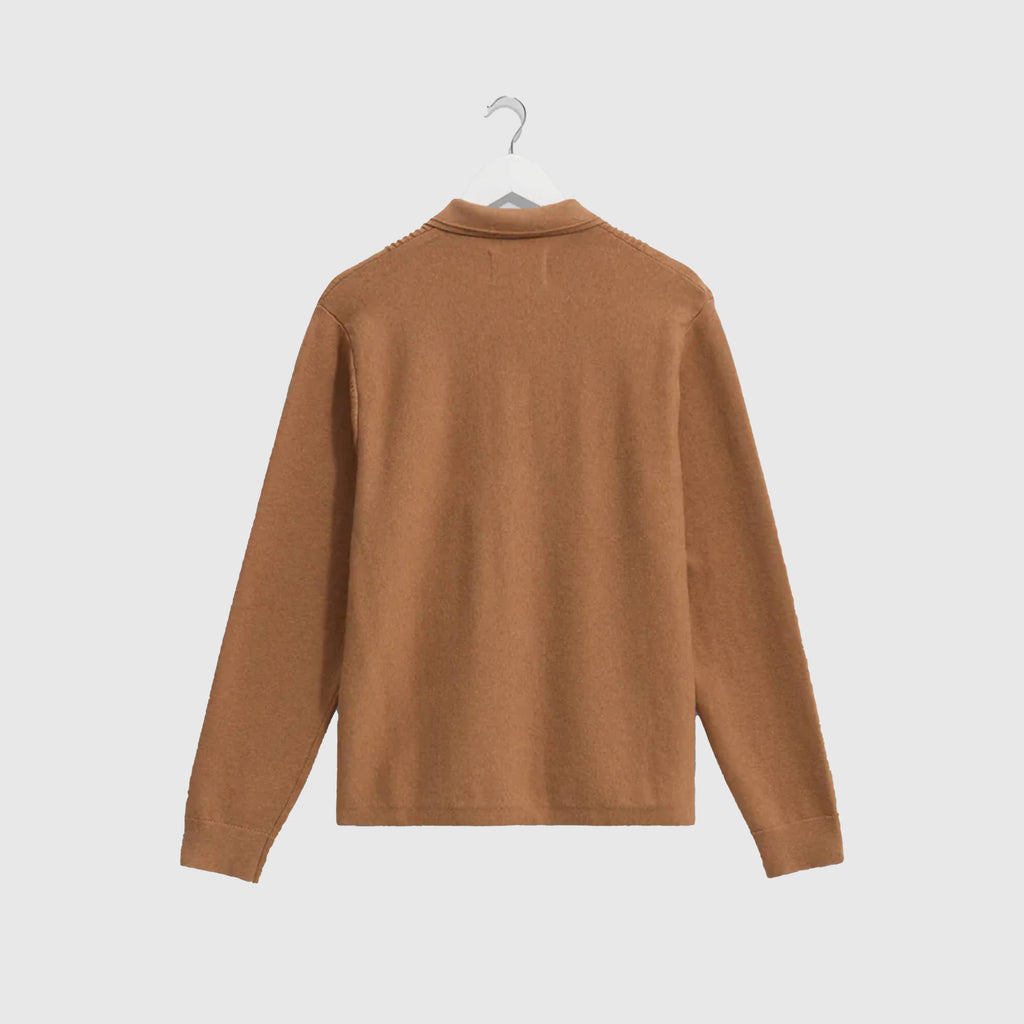 Wax Lennox Zip Polo - Camel - Back