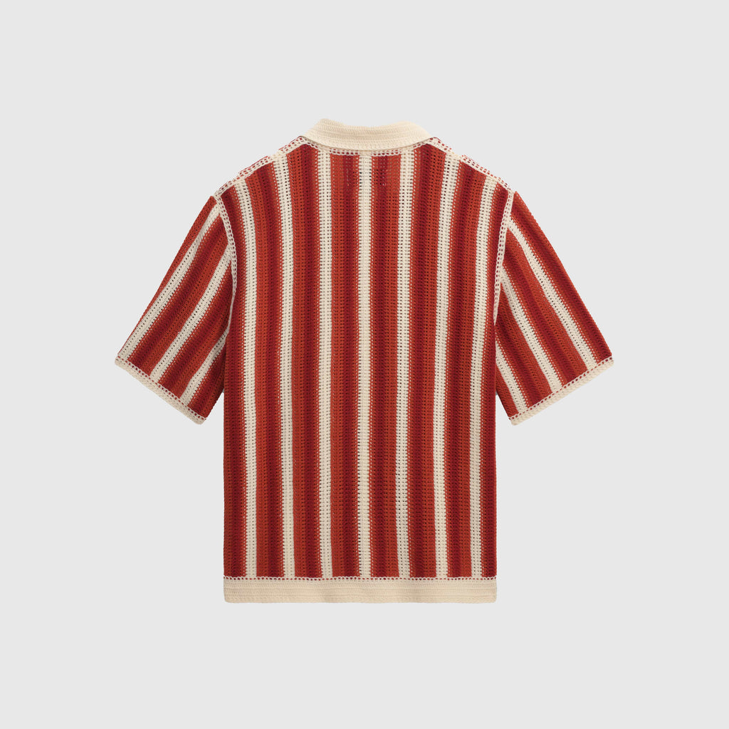 Wax Porto Shirt - Ecru / Orange - Back