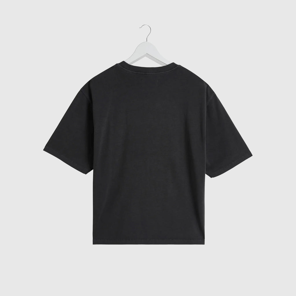 Wax Mark Crop SS Tee - Washed Black - Back