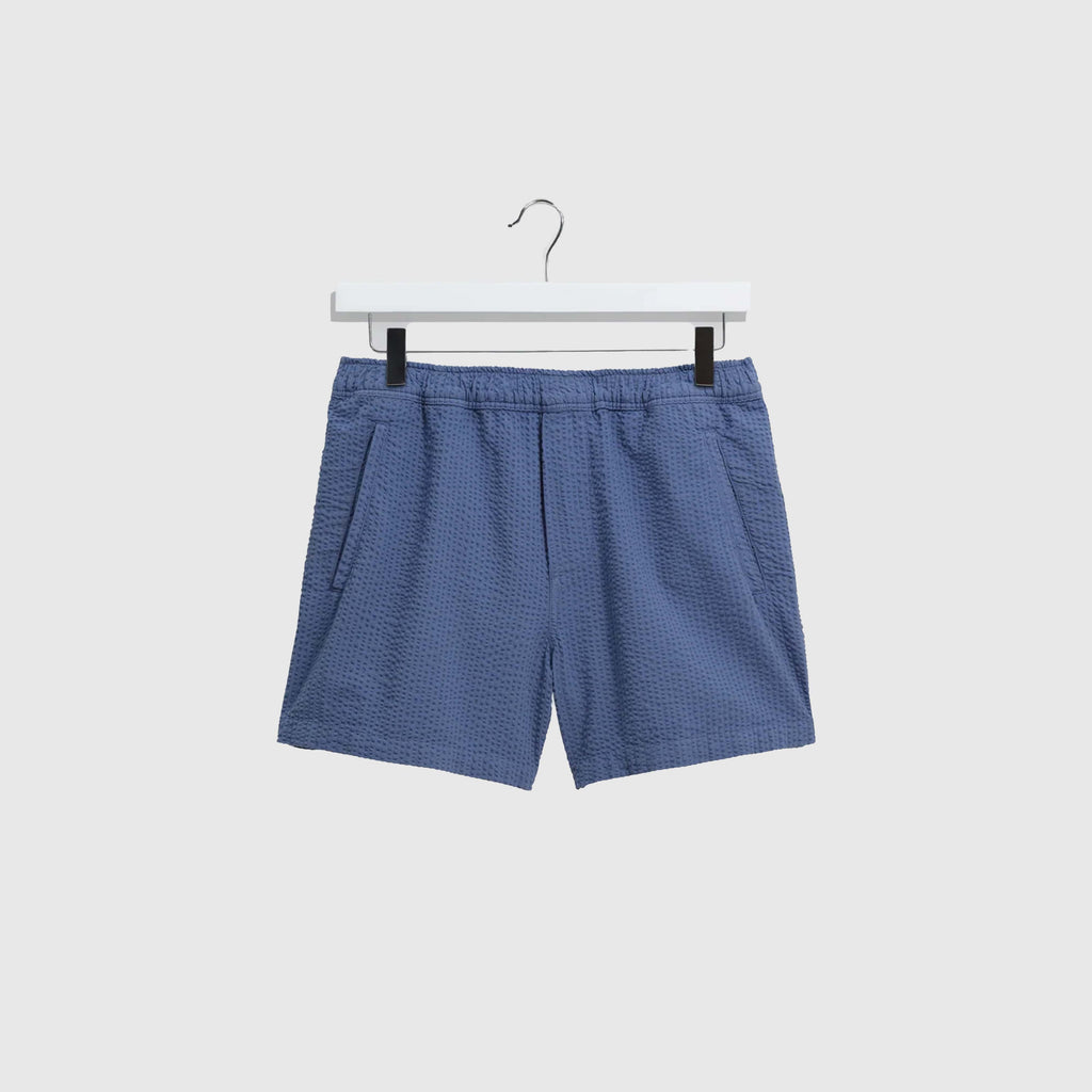 Wax Mescal Short - Seersucker Blue - Front