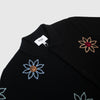 Wax Tellaro SS Shirt - Floral Embroidery Black / Multi - Front Close Up