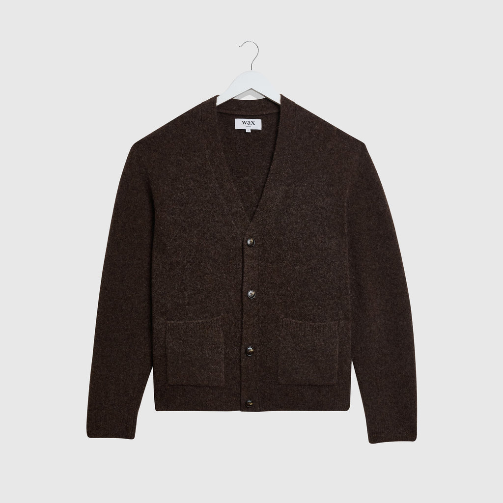 Wax Walker Cardigan - Chocolate Brown - Front