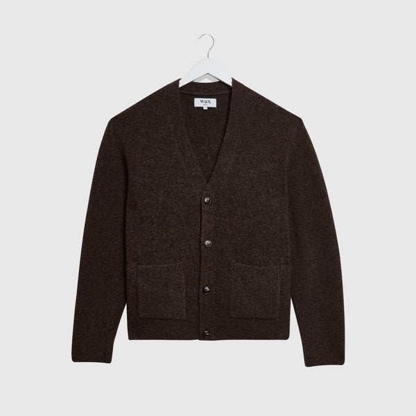 Wax Walker Cardigan - Chocolate Brown - Front