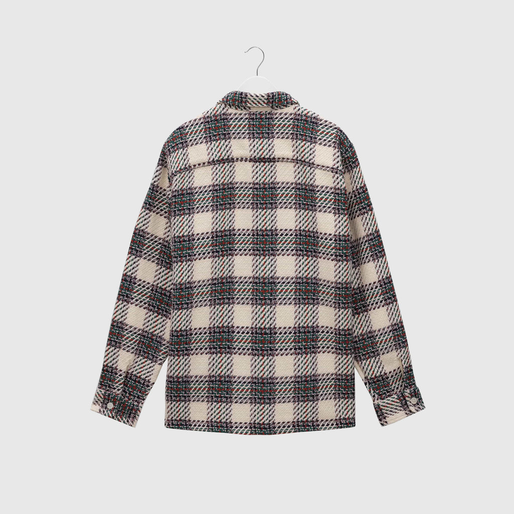 Wax Whiting Overshirt - Hutton Check Ecru / Green - Back