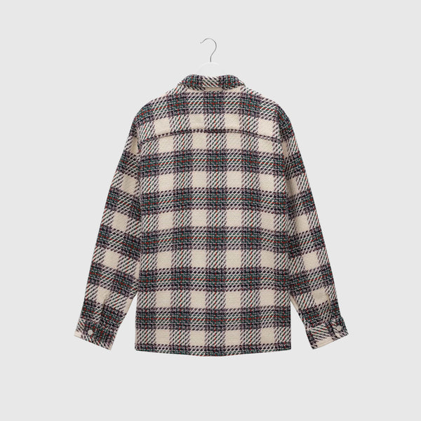 Wax Whiting Overshirt - Hutton Check Ecru / Green - Back