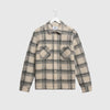 Wax Whiting Overshirt Ash Wool Blend Check - Ecru / Grey - Front