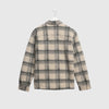 Wax Whiting Overshirt Ash Wool Blend Check - Ecru / Grey - Back