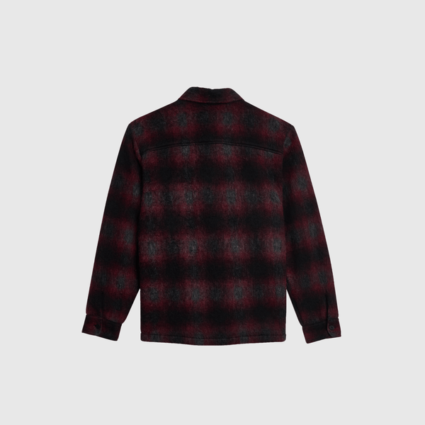 Wax Whiting Overshirt Elm Wool Blend Check - Red / Black