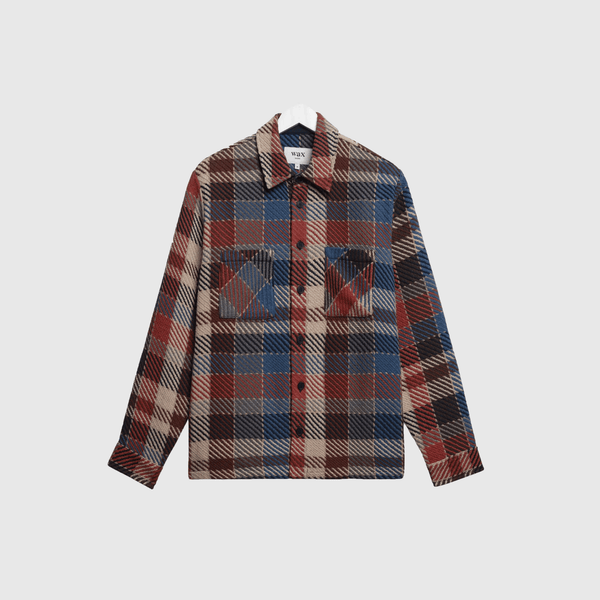 Wax Whiting Overshirt Pike Check - Rust / Multi