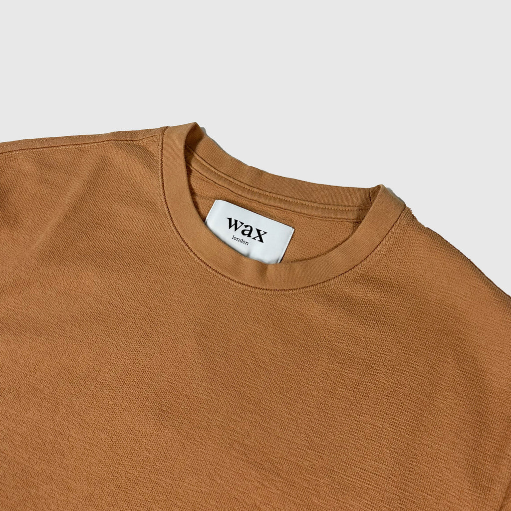 Wax Dean Heavyweight Tee - Dusty Orange - Front Close Up