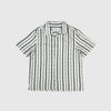 Wax Didcot SS Shirt - Fleck Stripe Ecru - Front