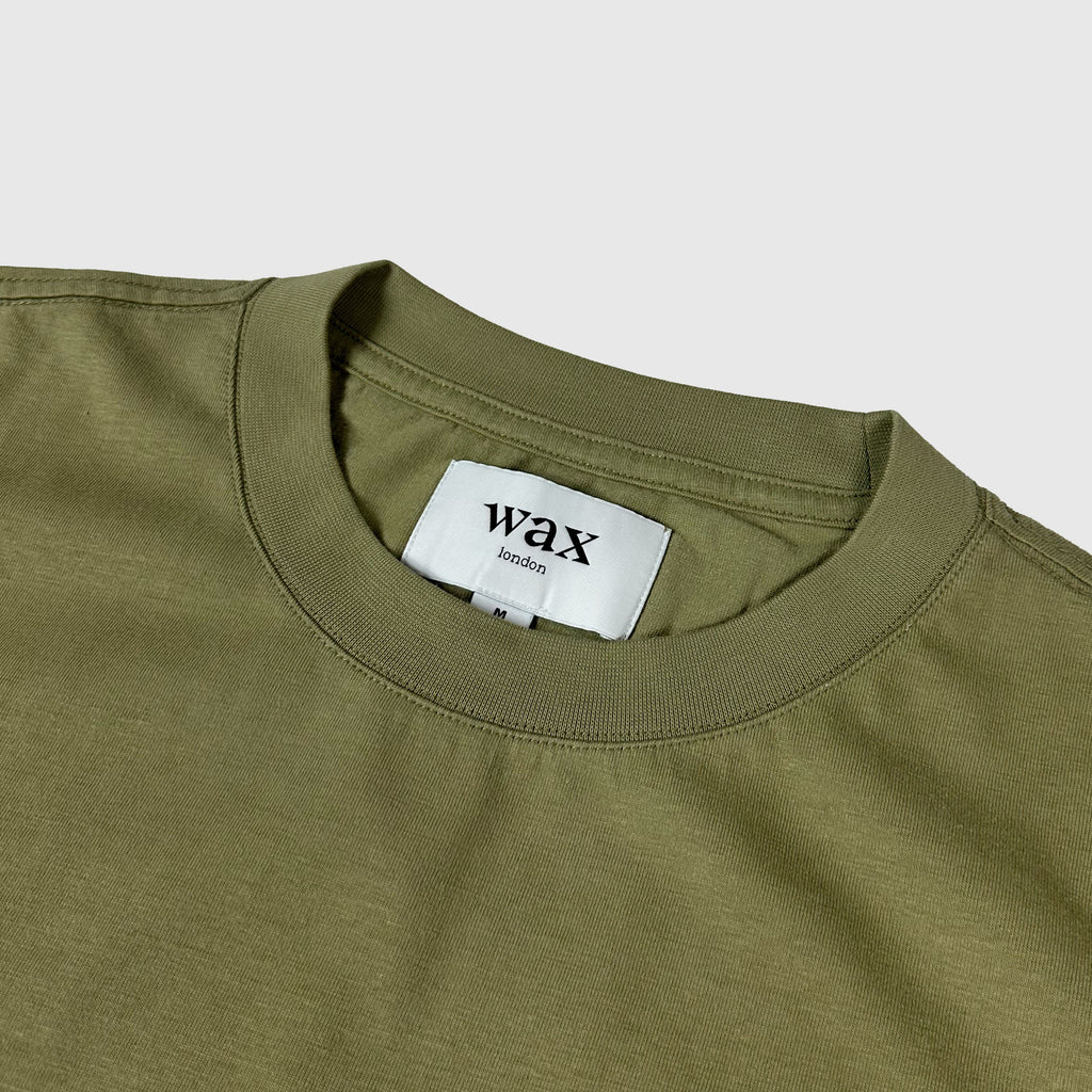 Wax Milton SS Tee - Khaki - Front Close Up