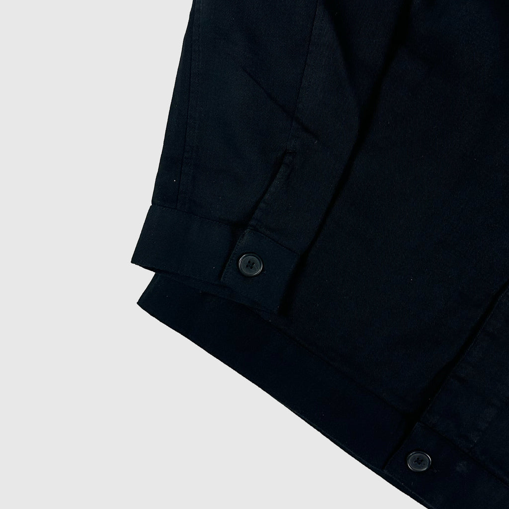 Wax Coleman Jacket - Heavy Double Weave Black - Front Close Up