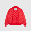 Billionaire Boys Club College Satin Bomber Jacket - Red - Front