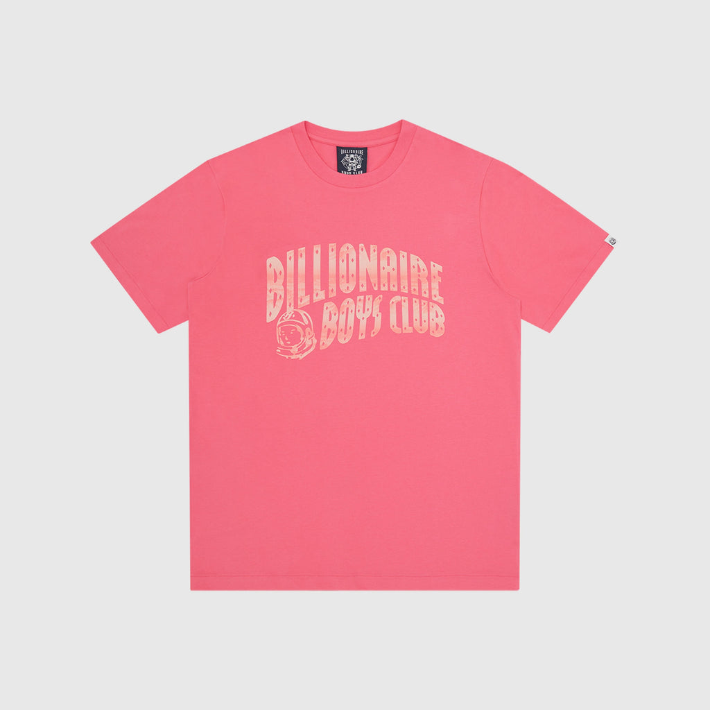 Billionaire Boys Club Mountain Fill Arch Logo Tee - Pink - Front