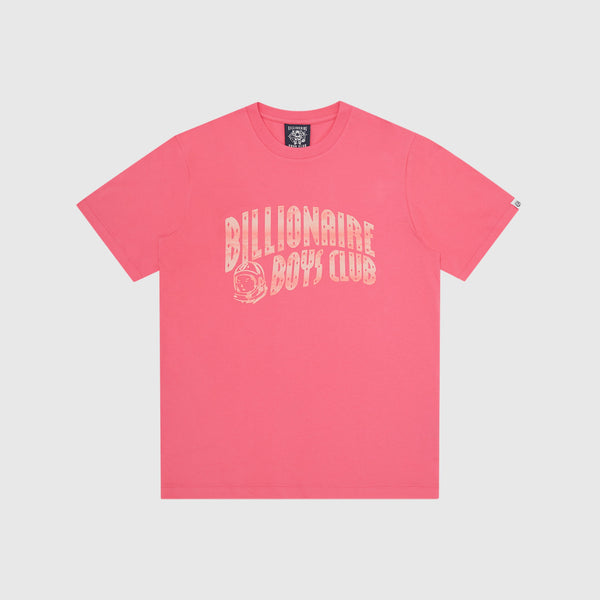 Billionaire Boys Club Mountain Fill Arch Logo Tee - Pink - Front