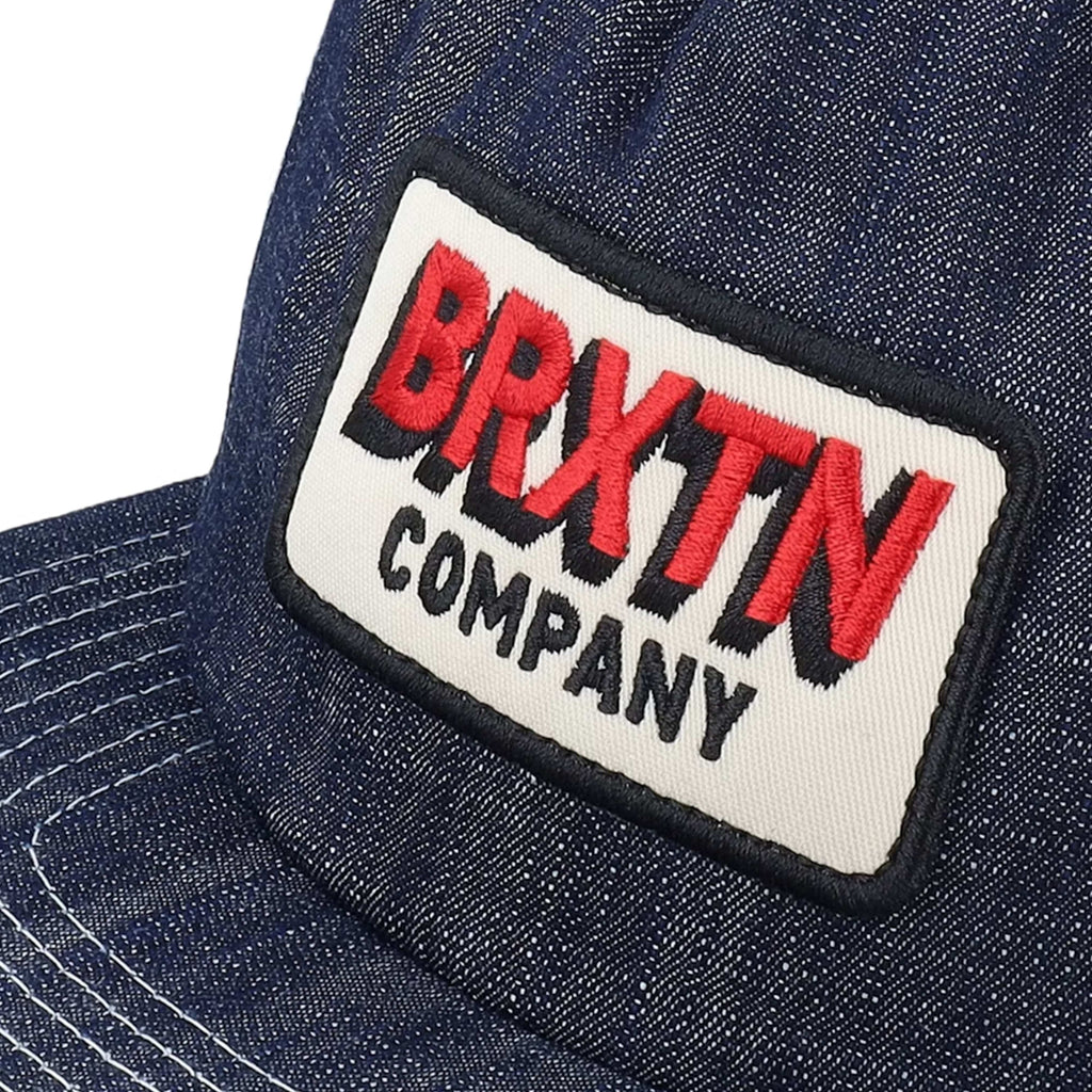 Brixton Payment MP Snapback - Denim - Front Close Up