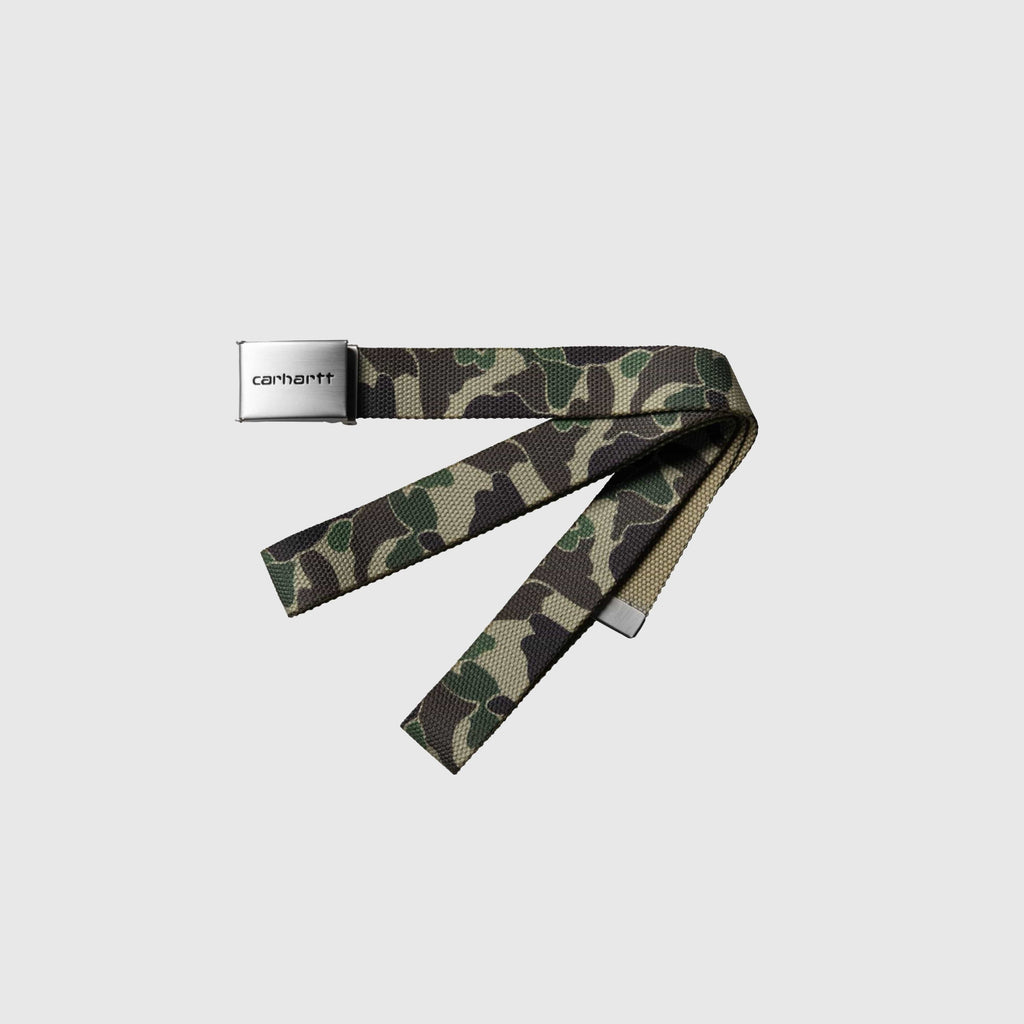 Carhartt WIP Clip Belt Chrome - Camo Duck / Green