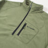 Columbia Fast Trek III Half Zip Fleece -  Stone Green / Shark Chest Close Up