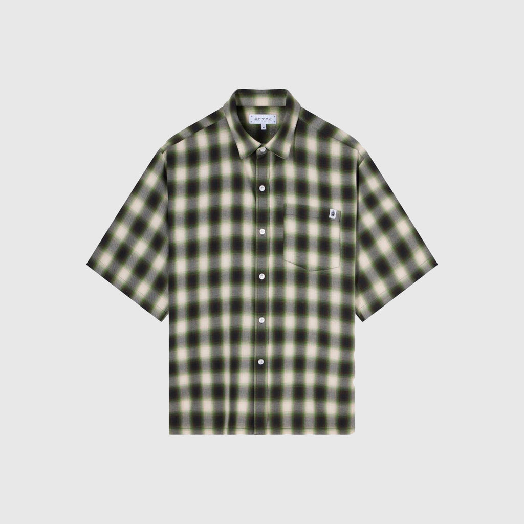 Edwin Millbury Shirt - Green / Black - Front