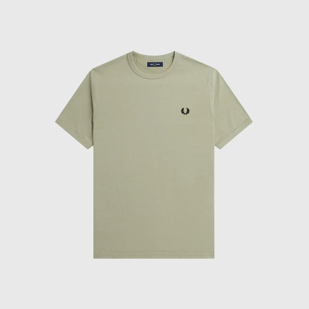 Fred Perry Ringer T-Shirt - Seagrass - Front