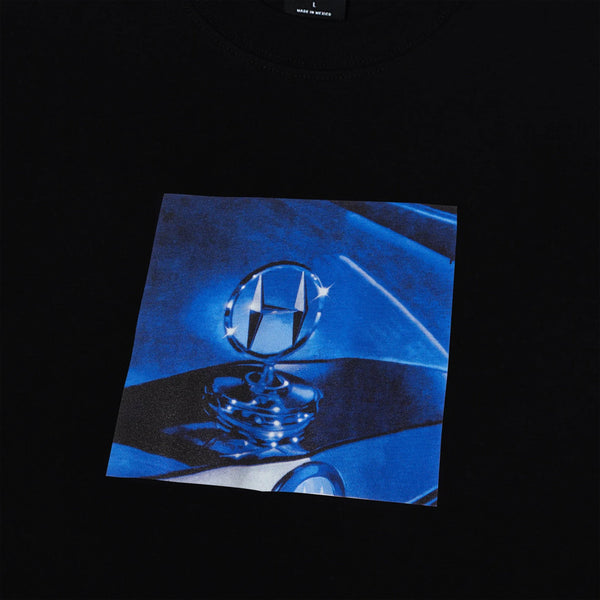 HUF H Class Emblem Tee - Black - Front Close Up