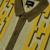 HUF Pillar S/S Knit Sweater - Moss - Front Close Up