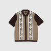 HUF Pillar S/S Knit Sweater - Brown - Front