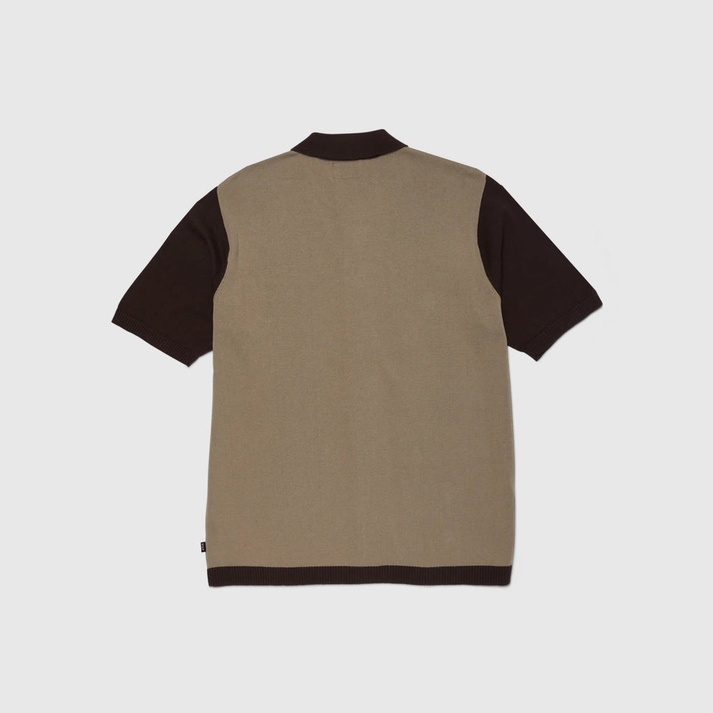 HUF Pillar S/S Knit Sweater - Brown - Back