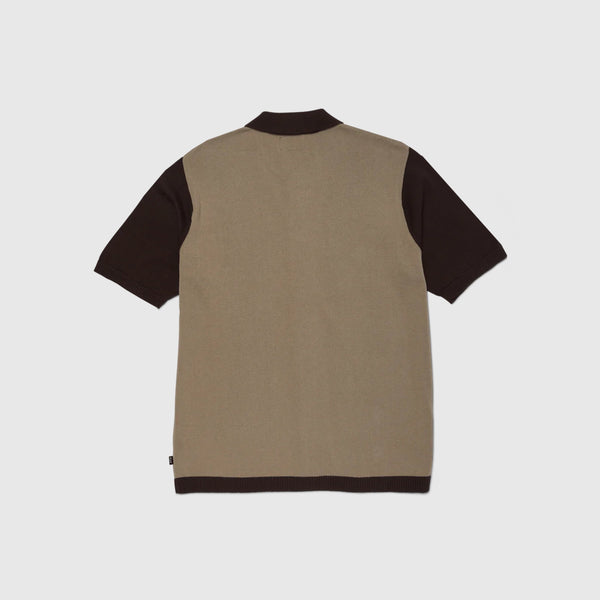 HUF Pillar S/S Knit Sweater - Brown - Back