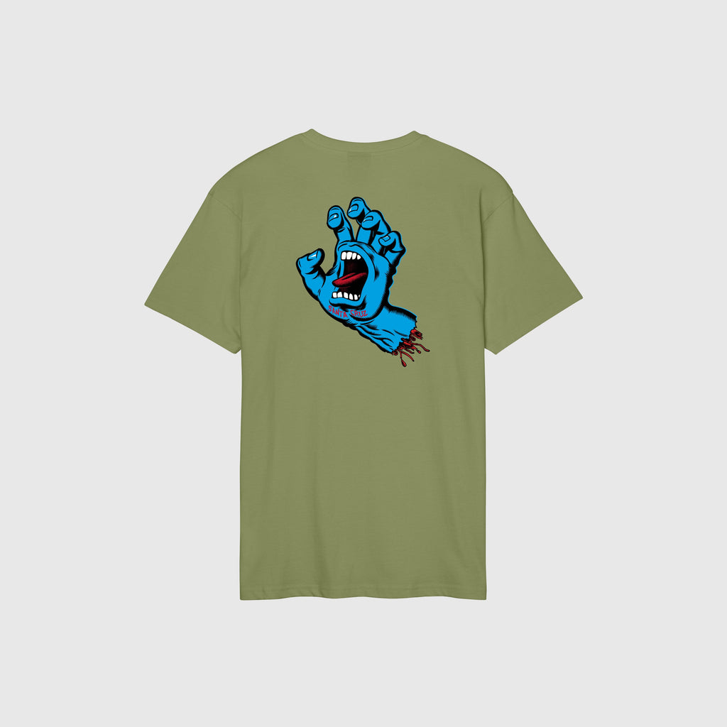 Santa Cruz Screaming Hand Chest Tee - Iguana - Back