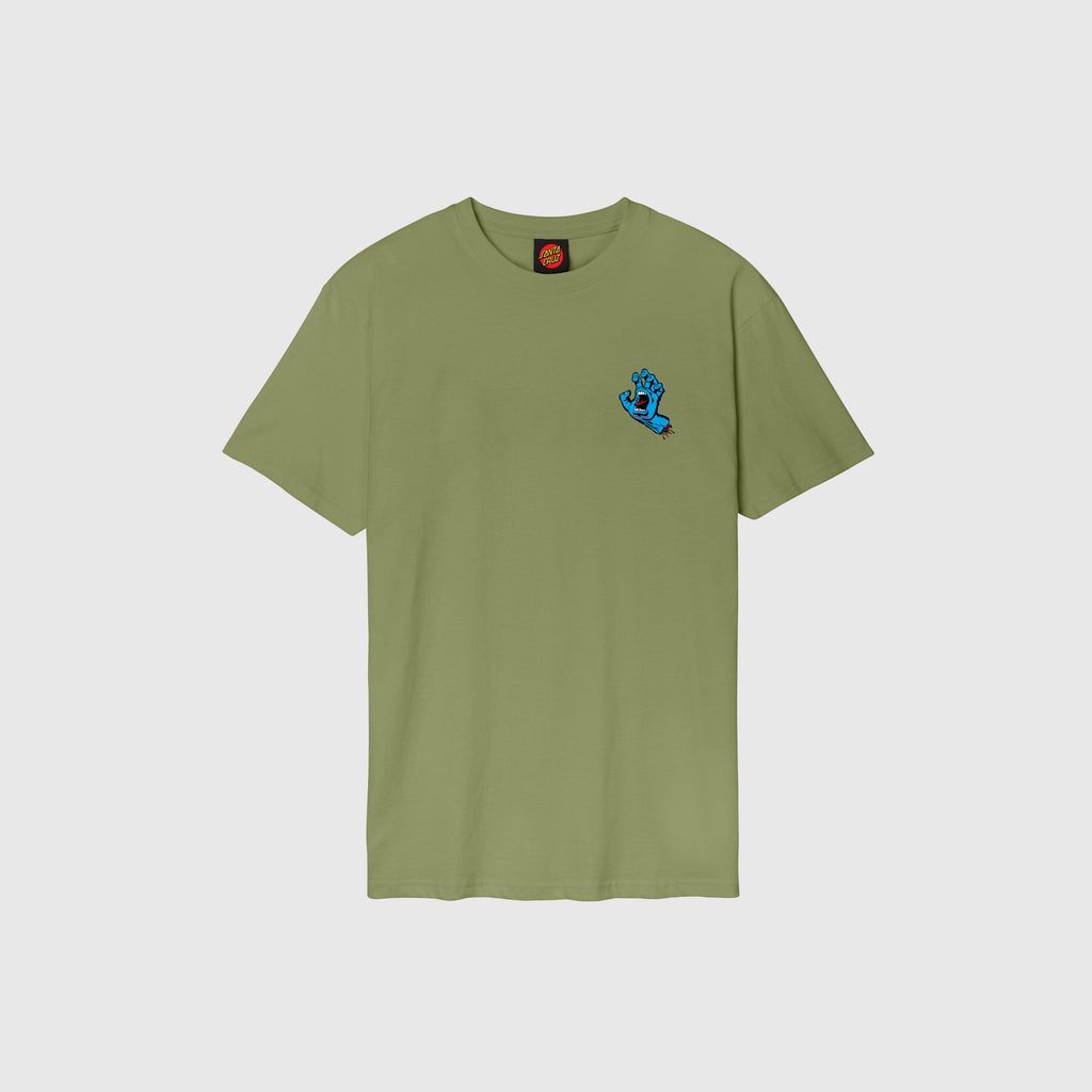 Santa Cruz Screaming Hand Chest Tee - Iguana - Front