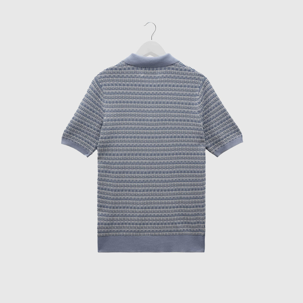Wax Naples Polo - Mini Geo Light Blue - Back
