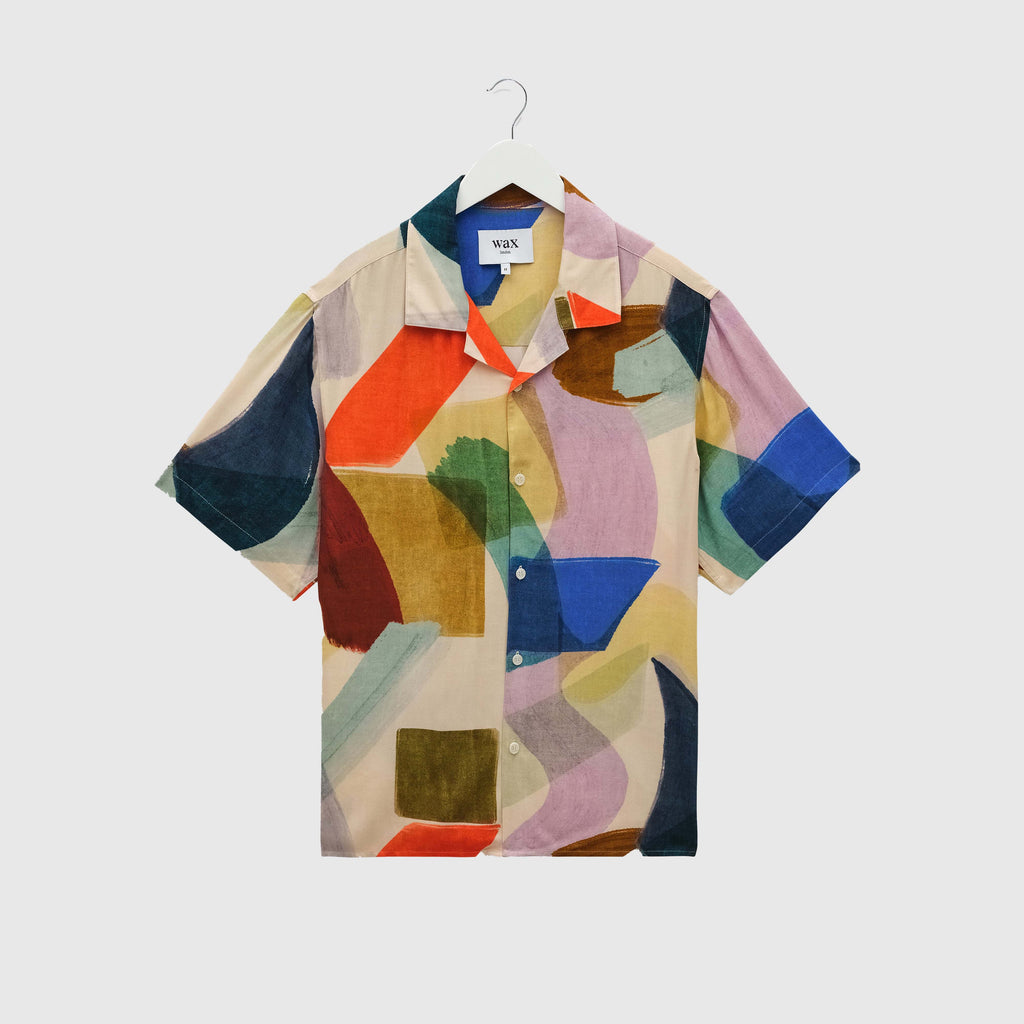 Wax Didcot SS Shirt - Painted Shapes Multi - Front
