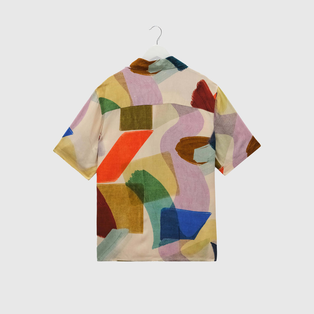 Wax Didcot SS Shirt - Painted Shapes Multi - Back