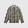Wax Whiting Overshirt - Basket Weave Blue / Green - Front