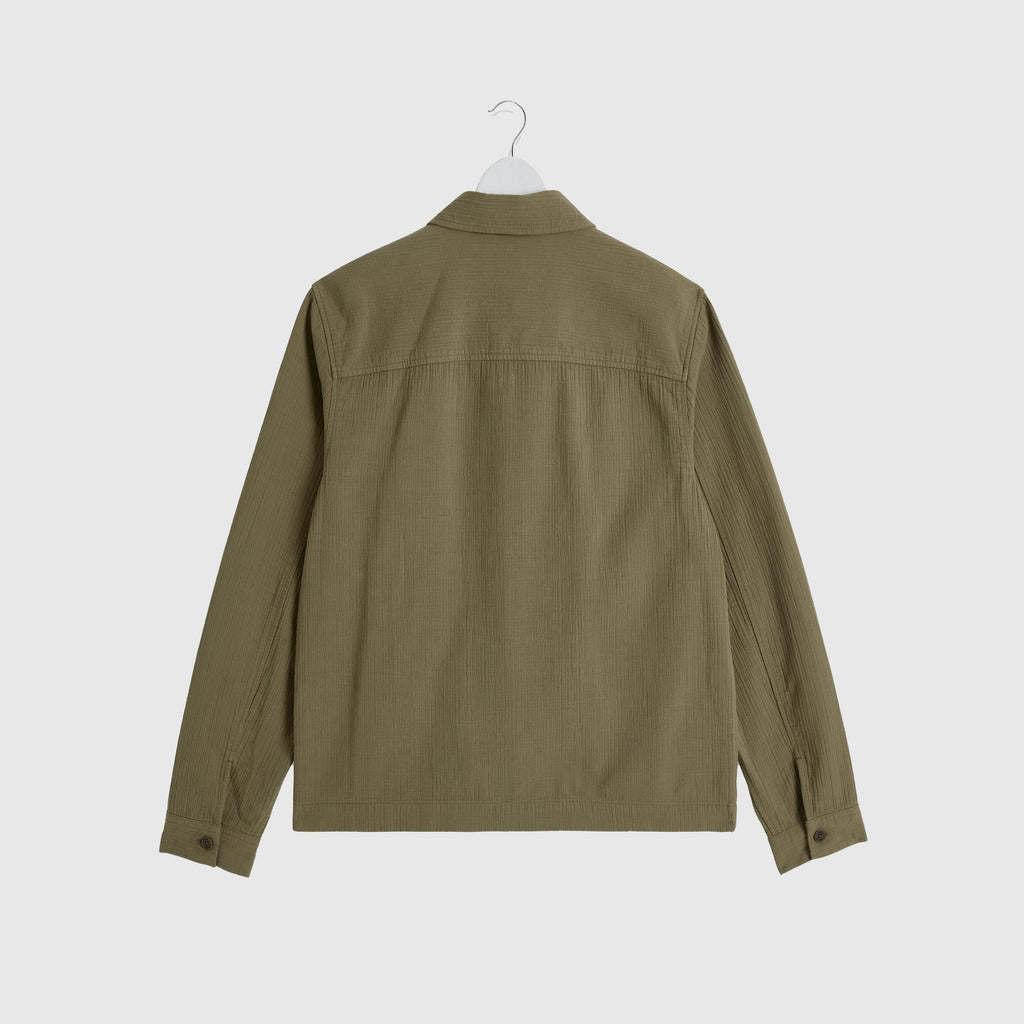 Wax Eldon Jacket - Linen Crinkle Khaki - Back