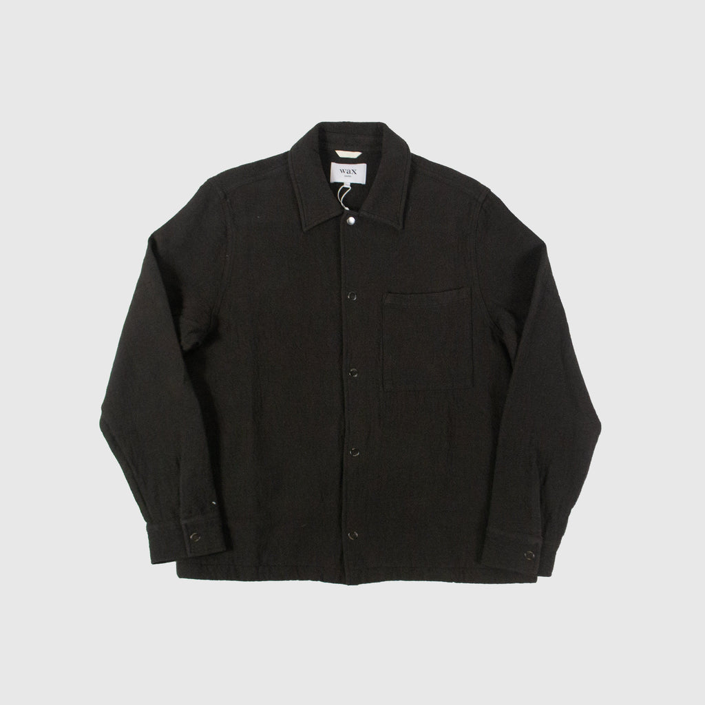 Wax Romer Overshirt - Heavy Cotton Dark Brown Front