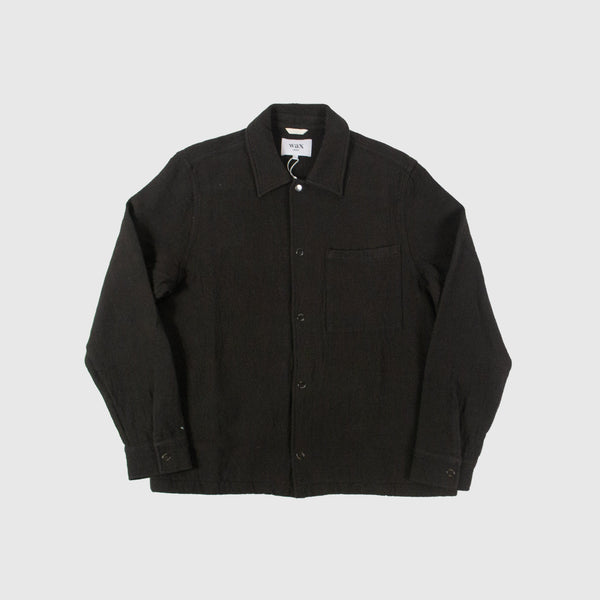 Wax Romer Overshirt - Heavy Cotton Dark Brown Front