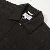 Wax Romer Overshirt - Heavy Cotton Dark Brown Close Up 